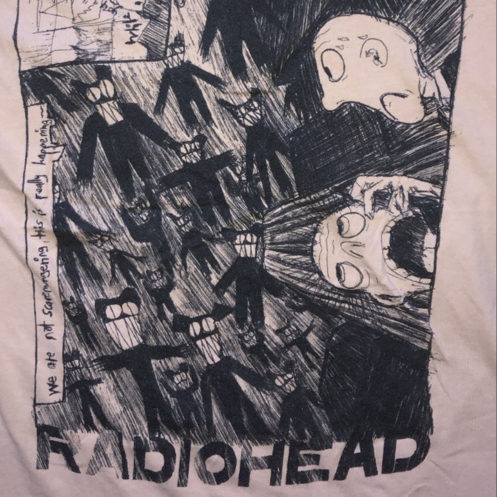 EXTREMELY RARE RADIOHEAD MERCH W.A.S.T.E. T-Shirt - Picture 2 of 5